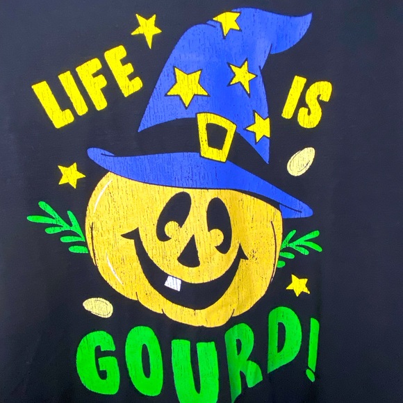 COPY - MAIN AND LOCAL Life Is Gourd Halloween T-Shirt Men’s (Unisex) Size Large - Picture 3 of 4